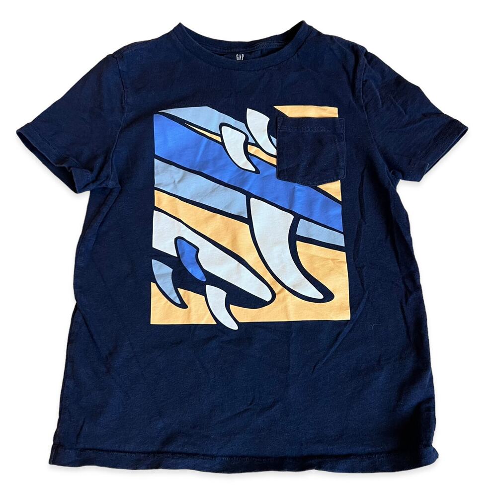 Gap Organic Navy Surfboard Graphic Tee